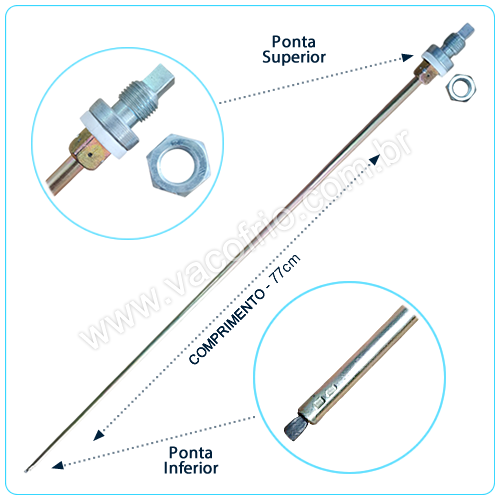 BR523 Barra de Tor��o Porta Cega Metalfrio 77cm (Ref. B075)